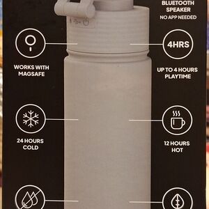 White Bluetooth Speaker Bottle